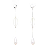 Ohrring-Ovalkreis mit Perle.